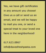 Yes, we have gift certificates!